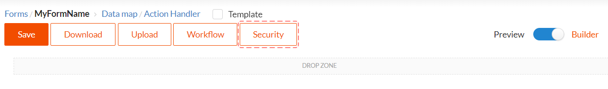 Binding forms to Security 